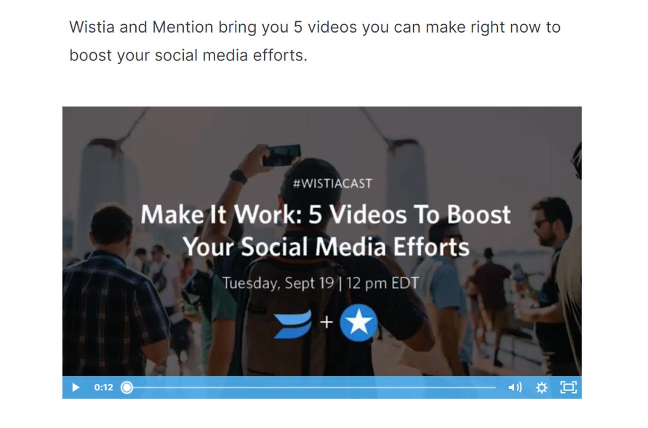 Wistia and Mention cross promotion webinar