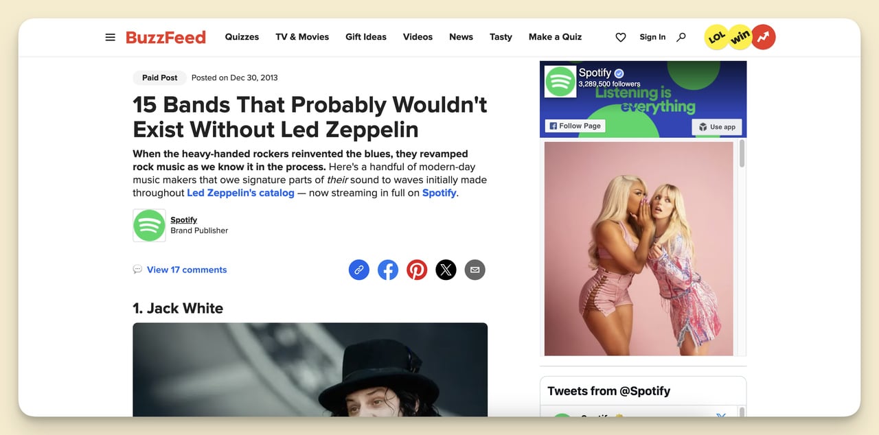 buzzfeed sponsored content example