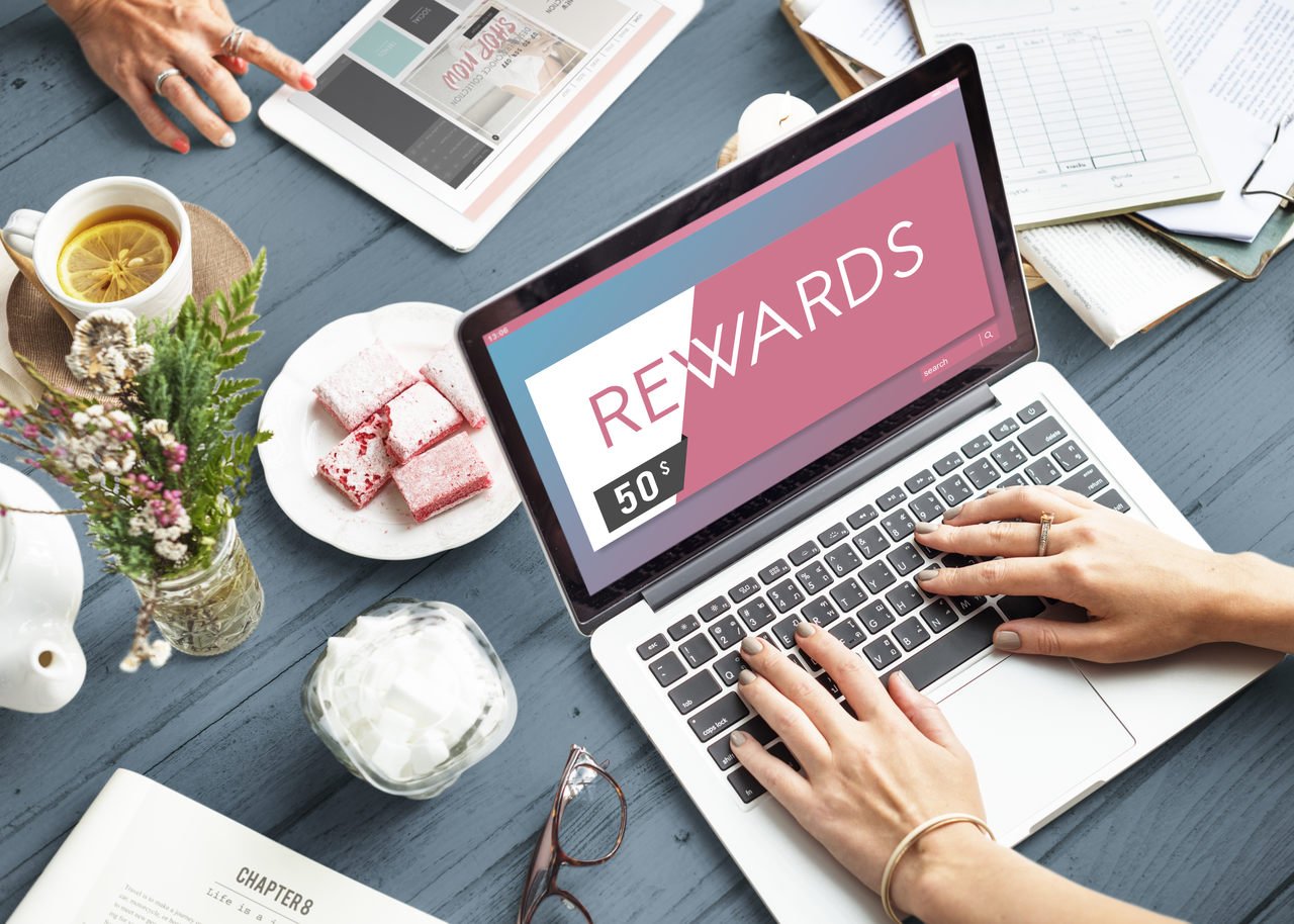 rewards program on laptop