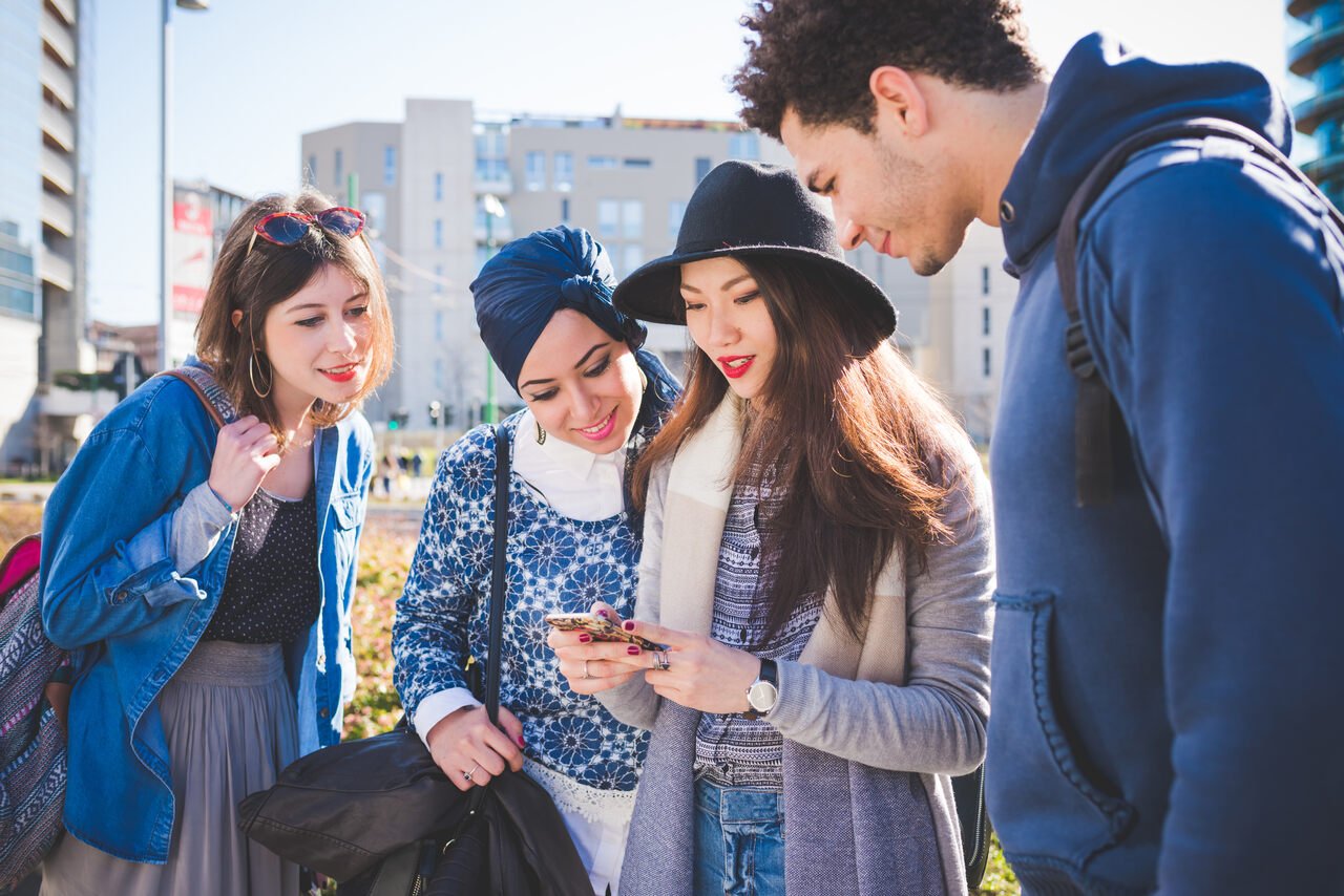 group of people engaging gamified elements