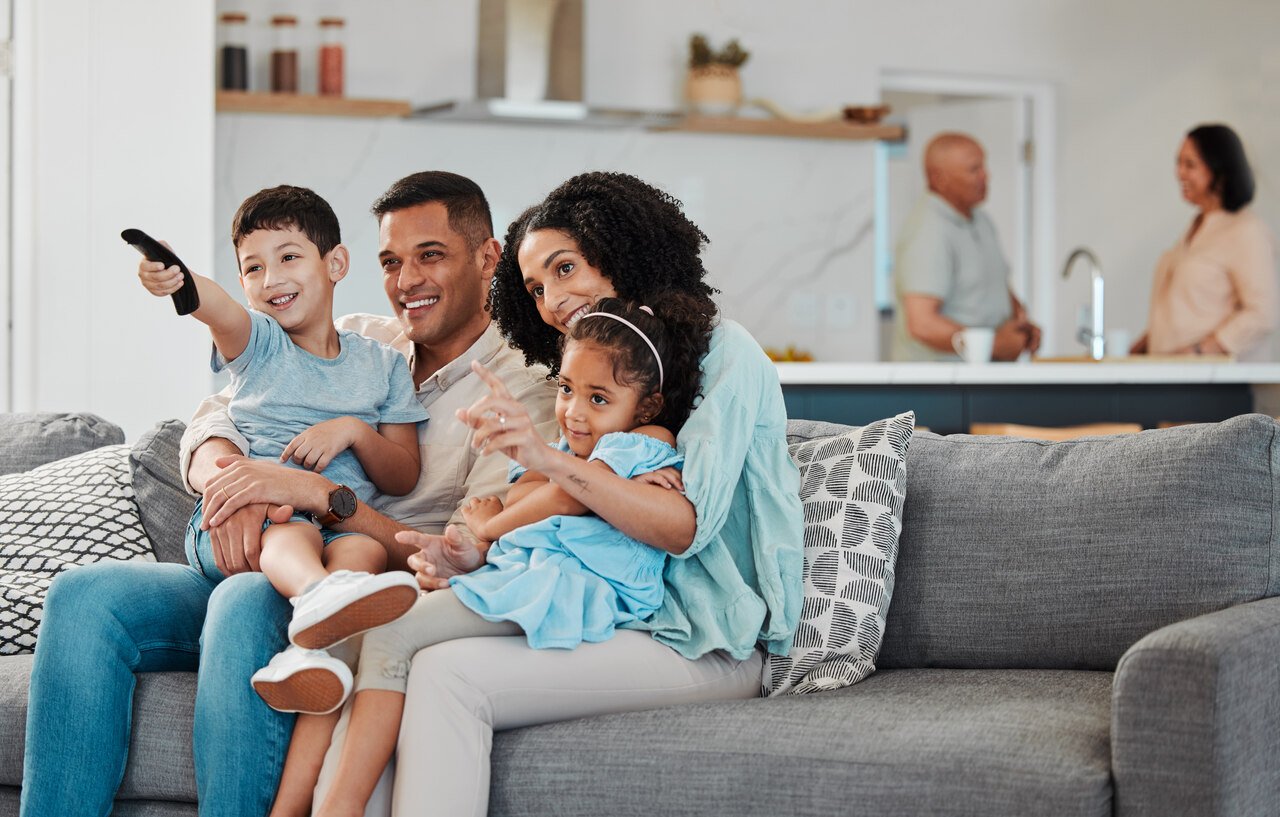 family enjoying a subscription program