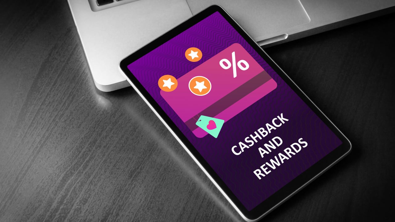 cashback and rewards program on tablet screen