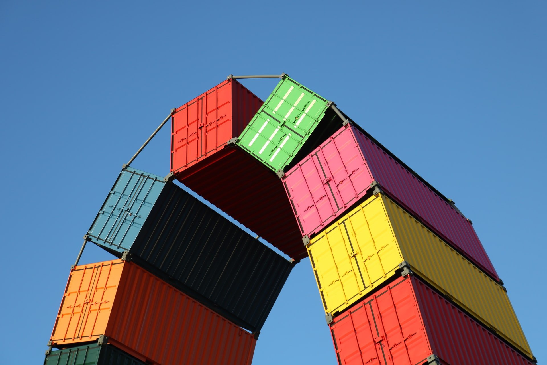 colorful containers which are being shipped