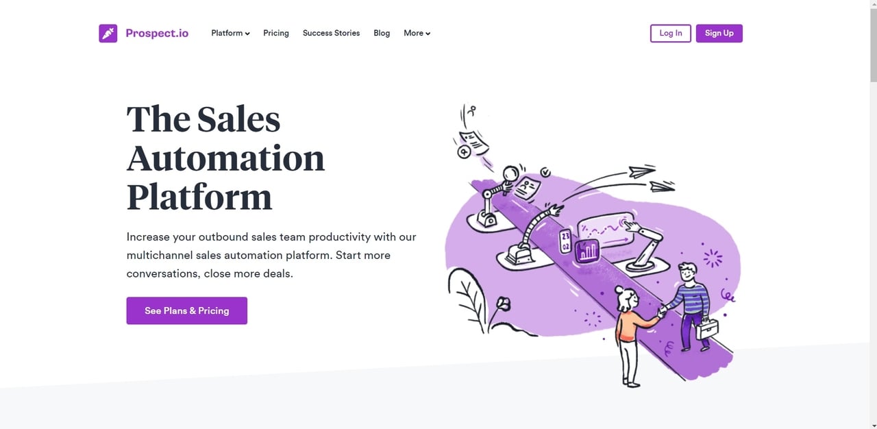 Prospect.io homepage