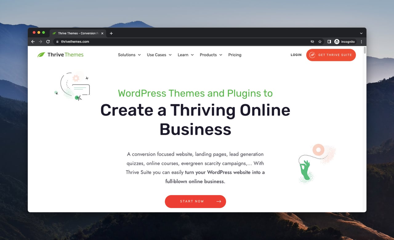 thrivethemes homepage