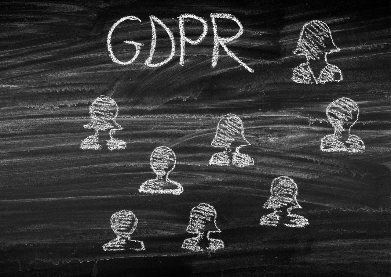 gdpr cookie consent people drawn on the black board