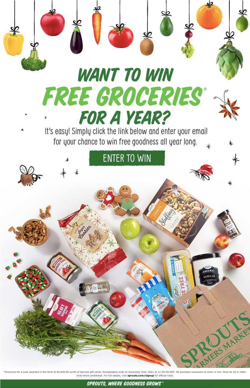 Sprouts Farmers Market's giveaway email template