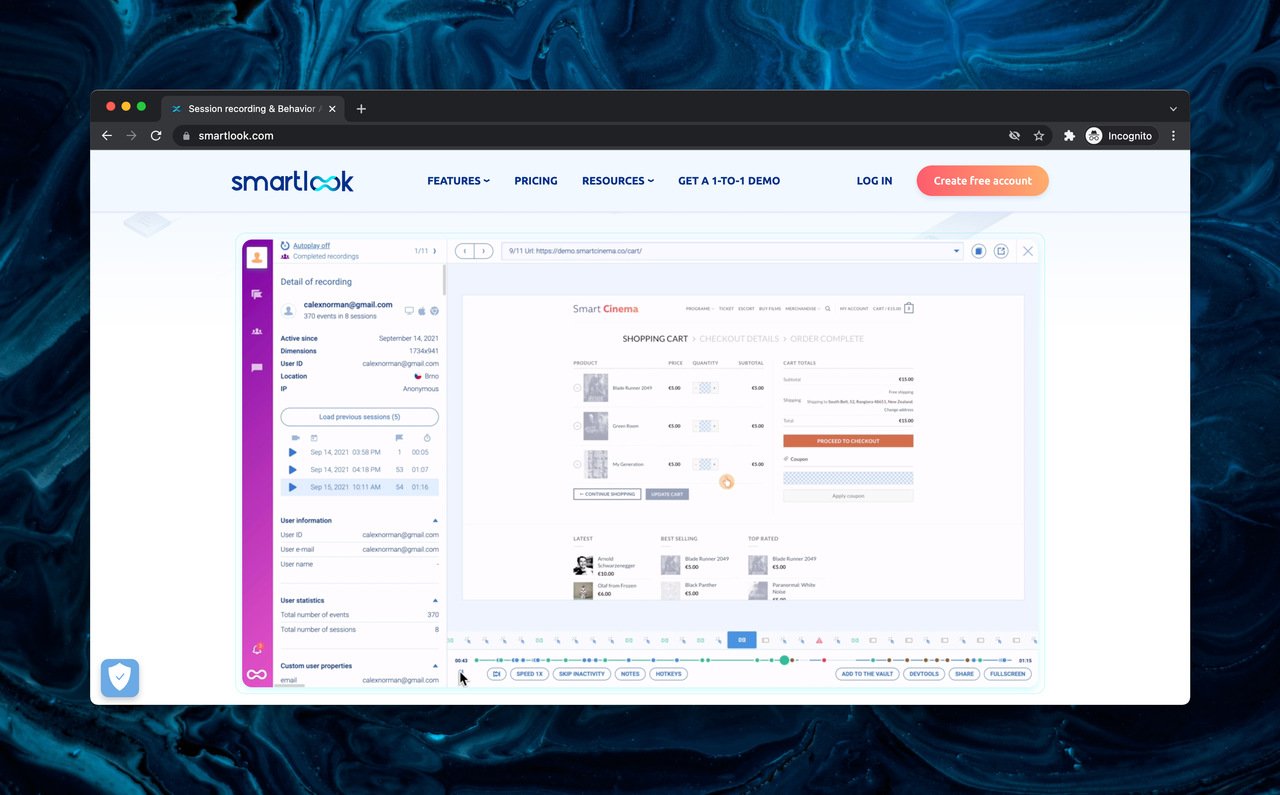 Smartlook web analytics software