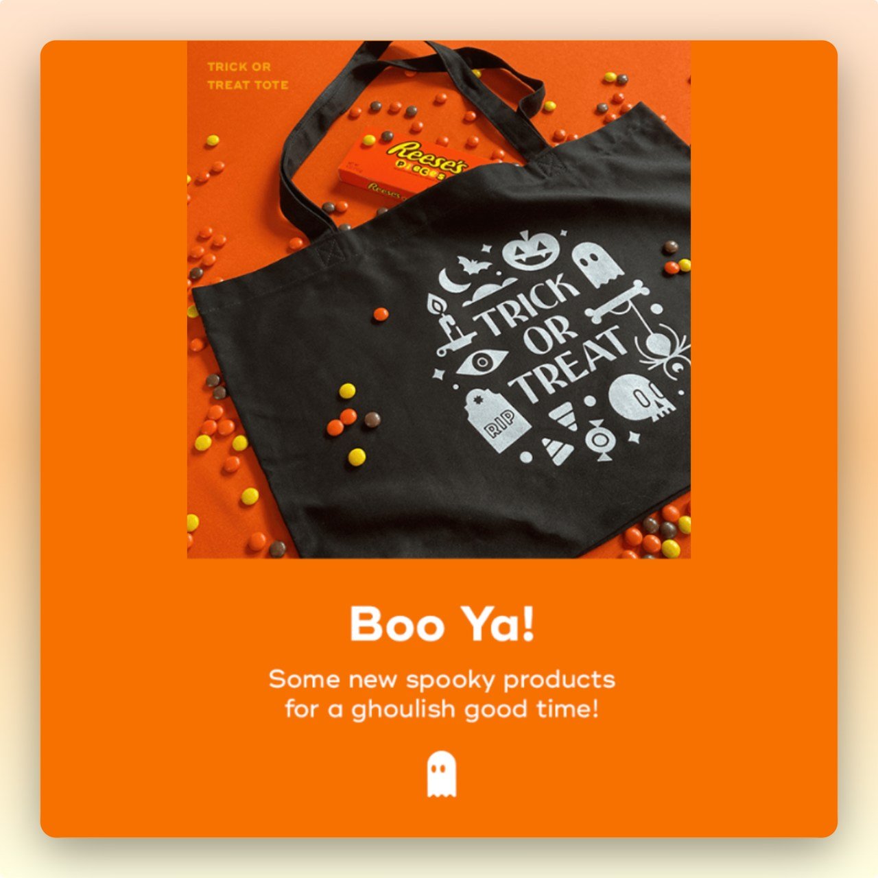 a screenshot of Halloween email marketing campaign idea offering free items