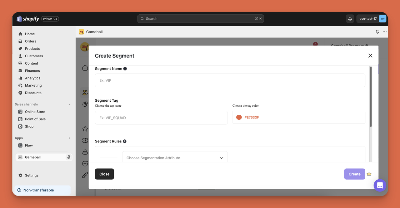 Gameball Segmented Customer Experiences feature on the dashboard.