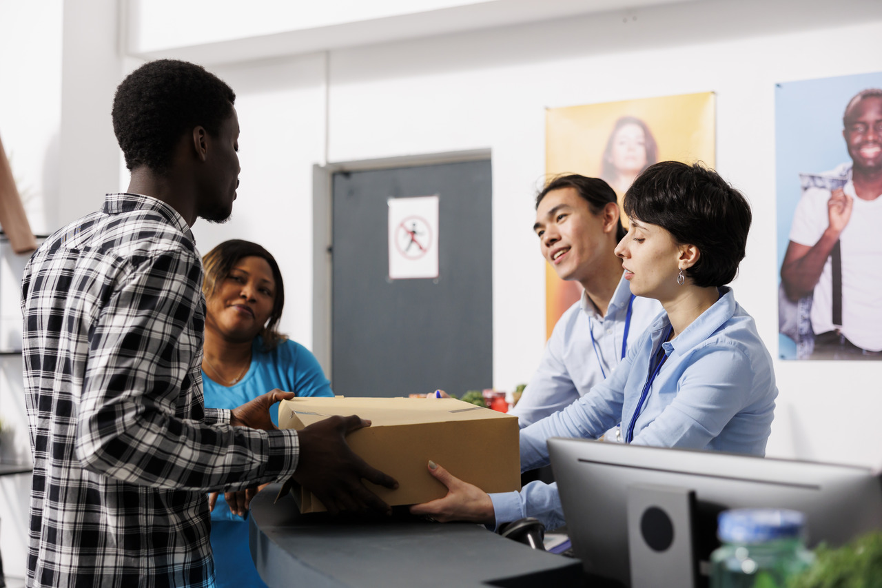 Image of a person returning a product under the heading Encourage product exchange instead of return