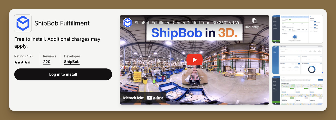 App Store view of Shopify Inventory Management App ShipBob