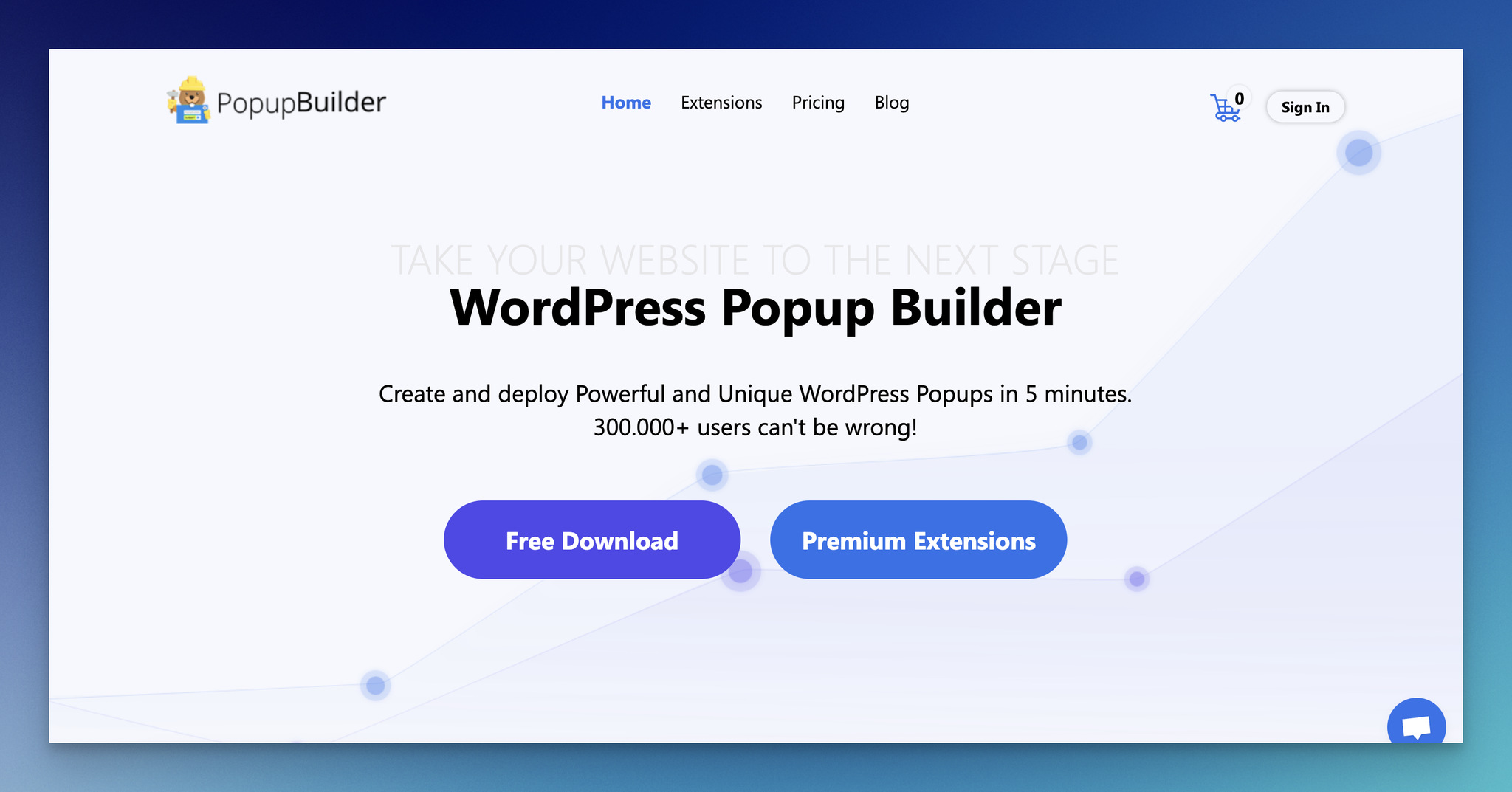 landing page of Popup Builder, WordPress popup plugin