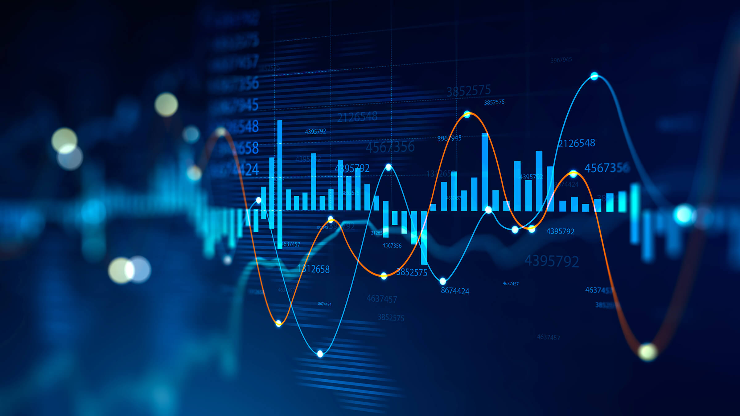 Stock market and trading, digital graph}