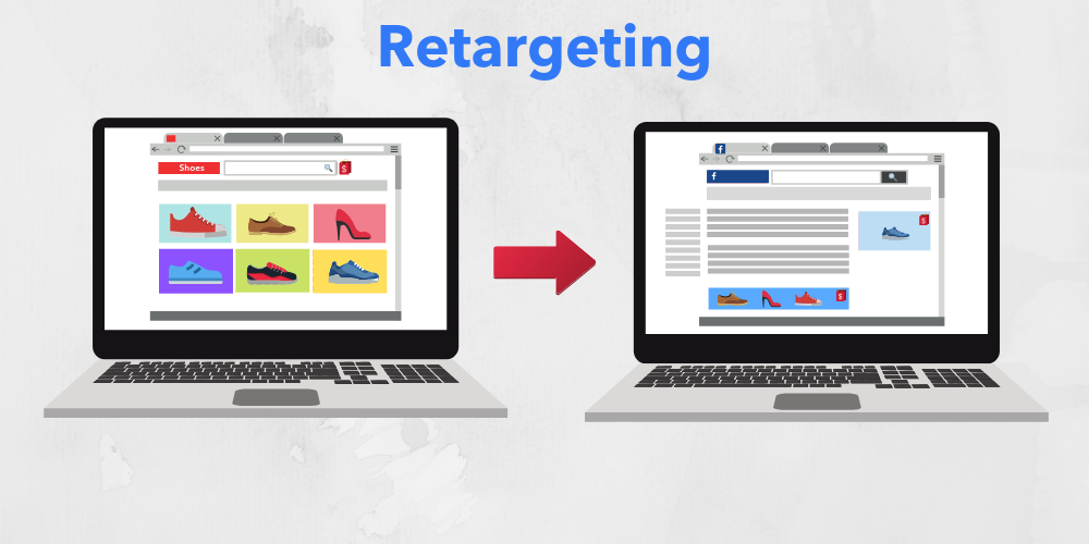 Retargetting or remarketing illustration image