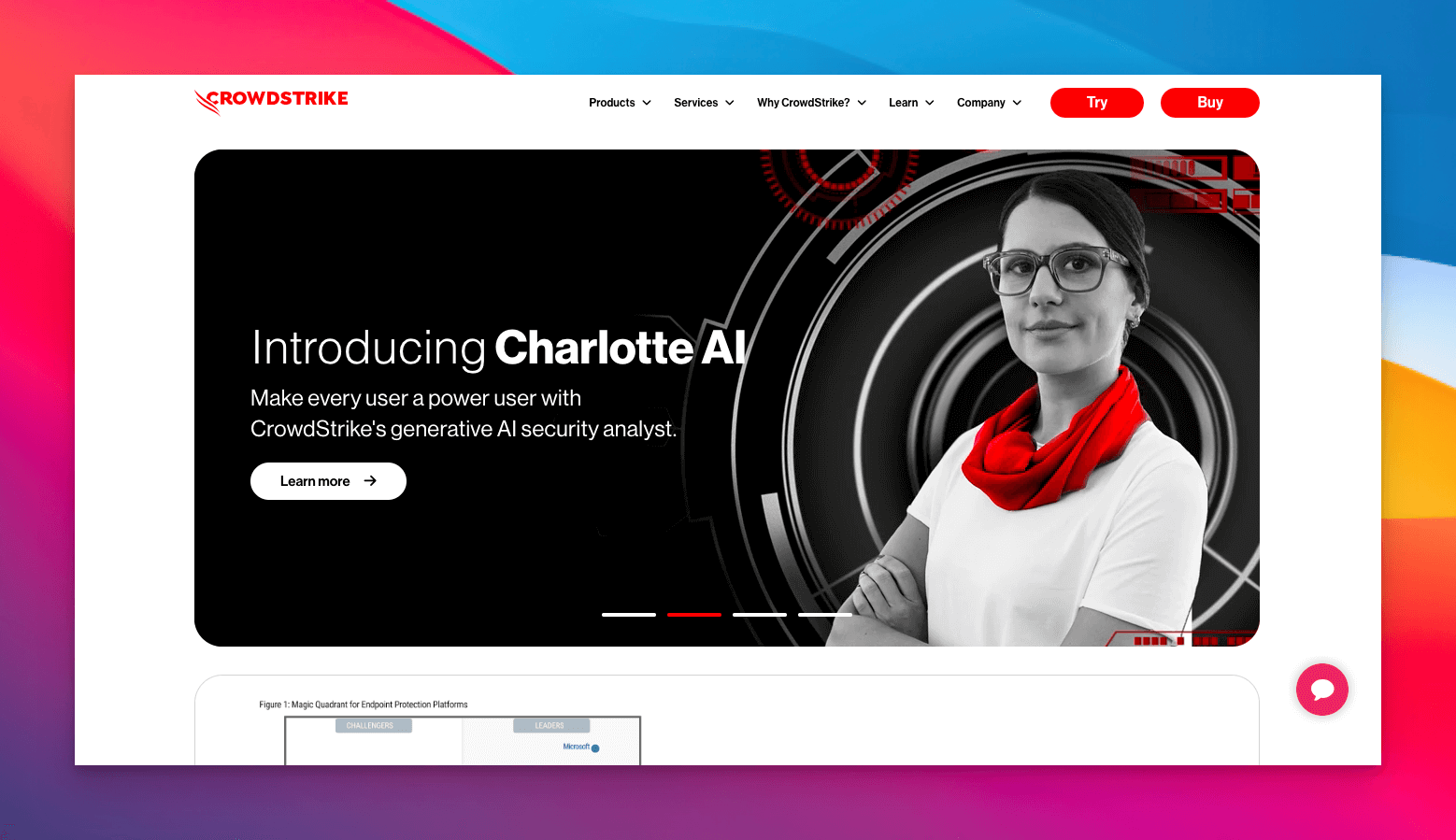 crowdstrike ai application homepage