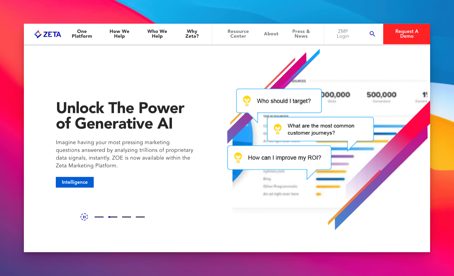 zeta email ai application homepage