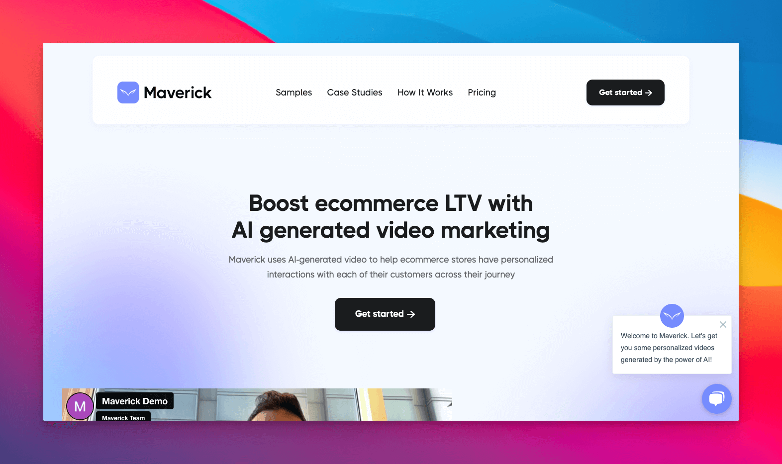 maverick ai application homepage