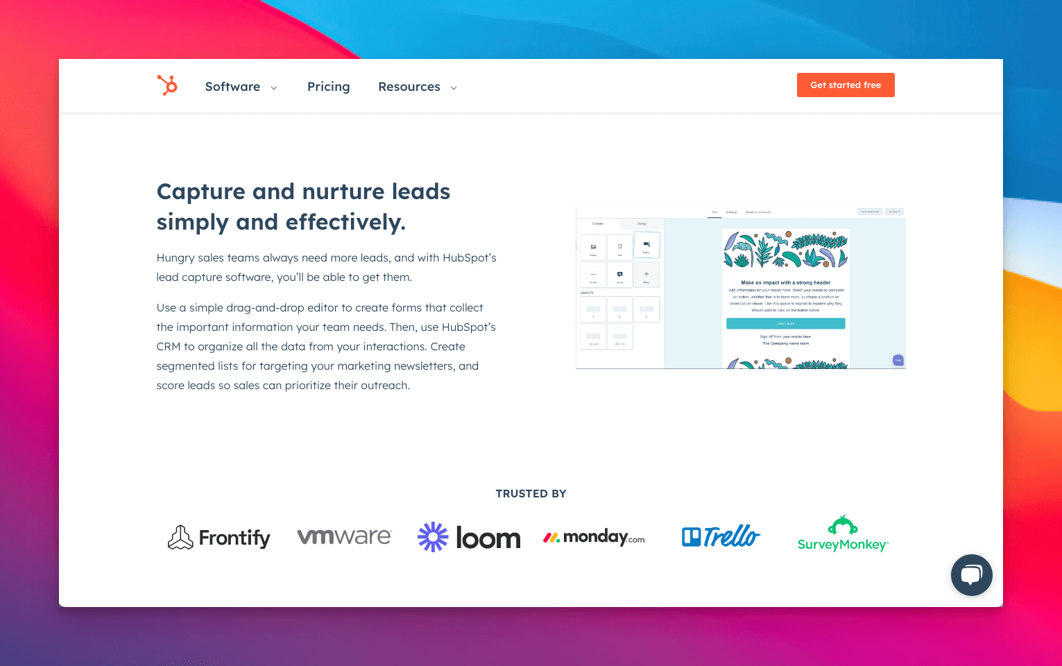 hubspot ai application homepage