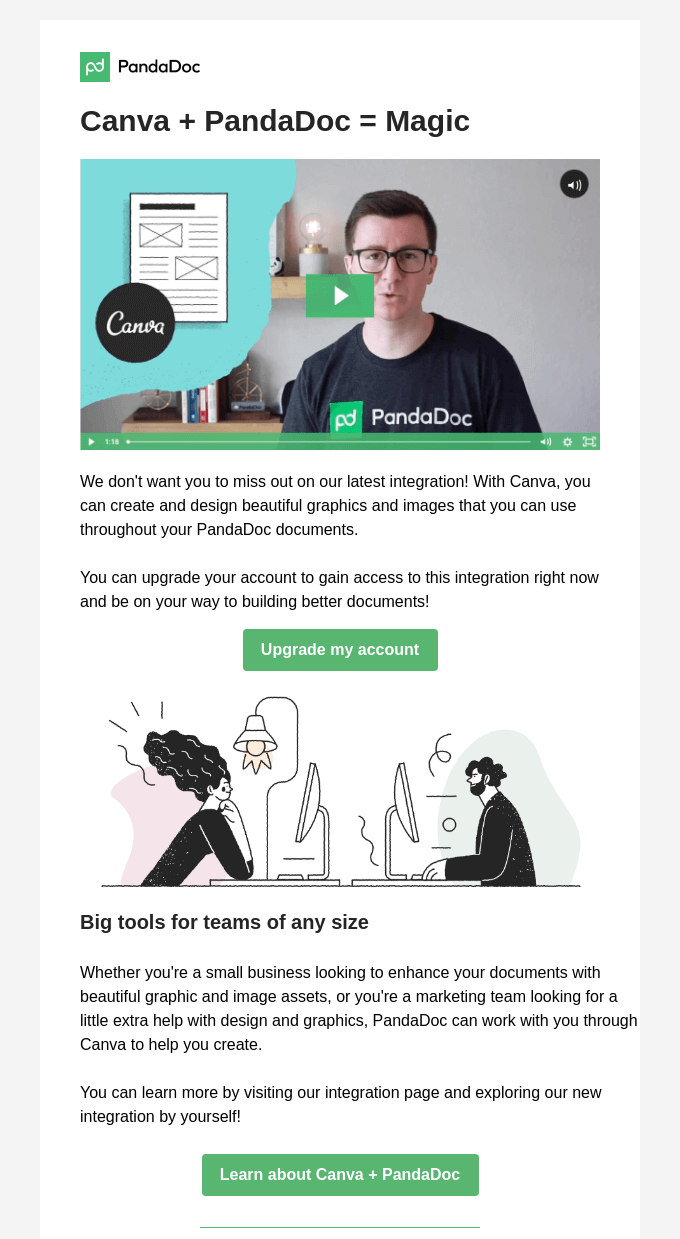 Pandadoc newsletter design