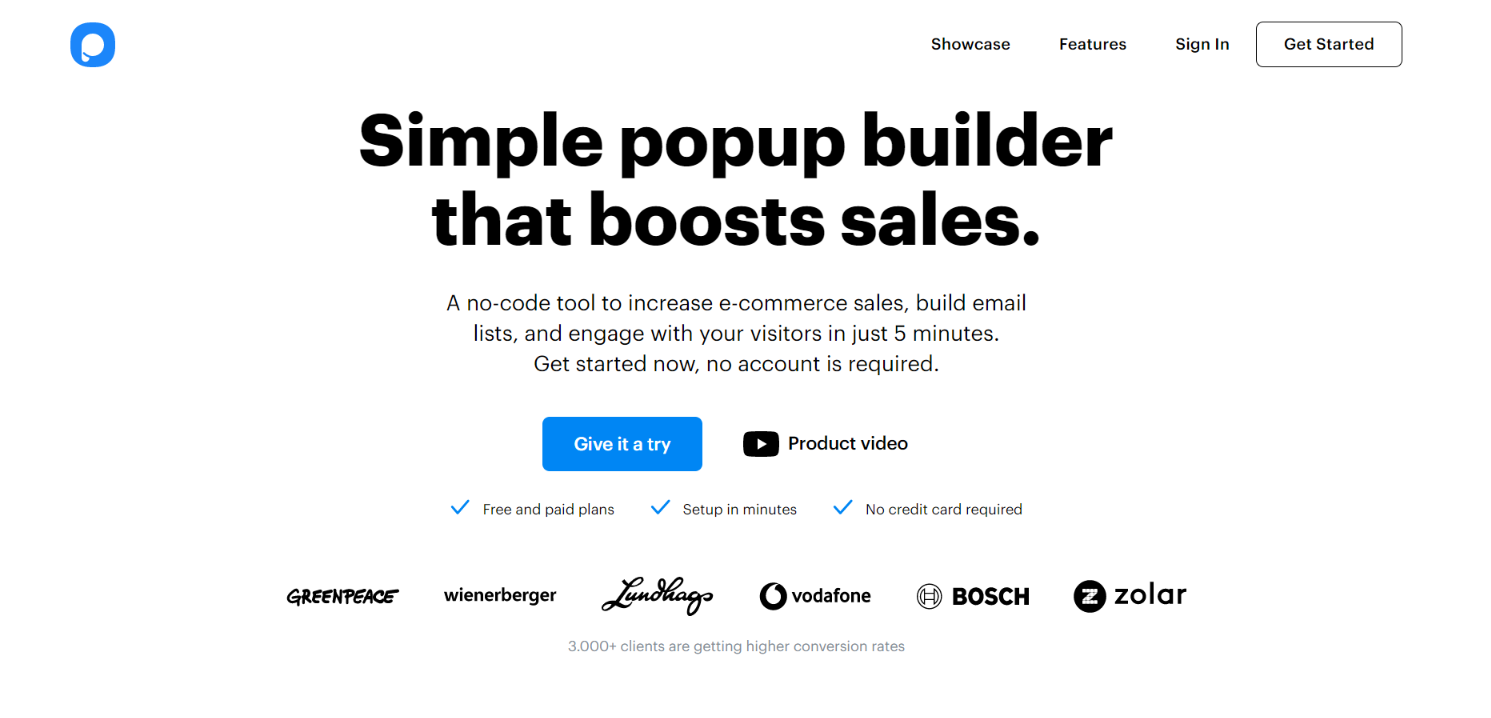 Popupsmart popup form builder