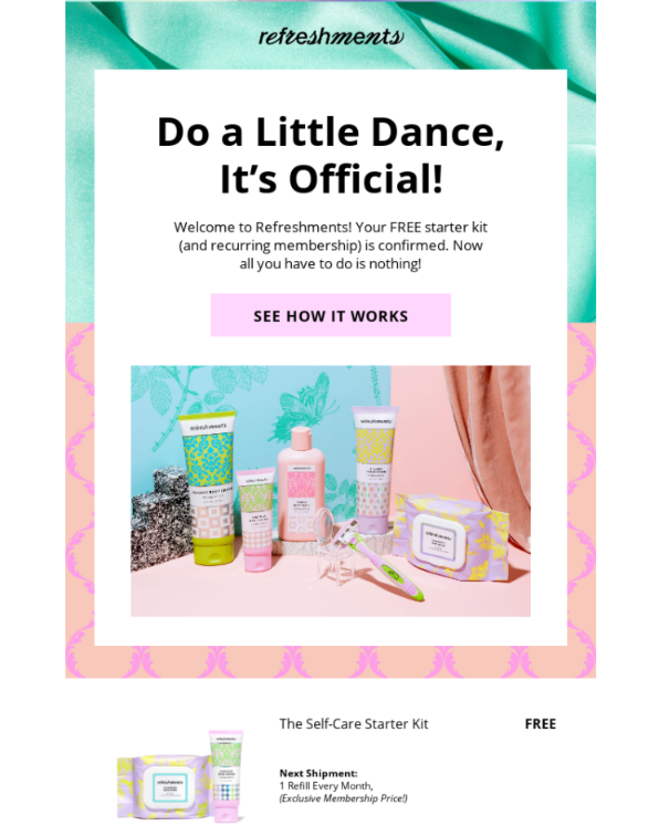 Ipsy confirming order in email