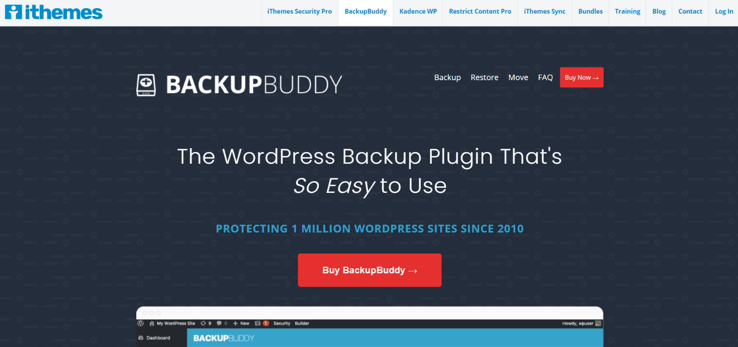 Backupbuddy wordpress backup plugin