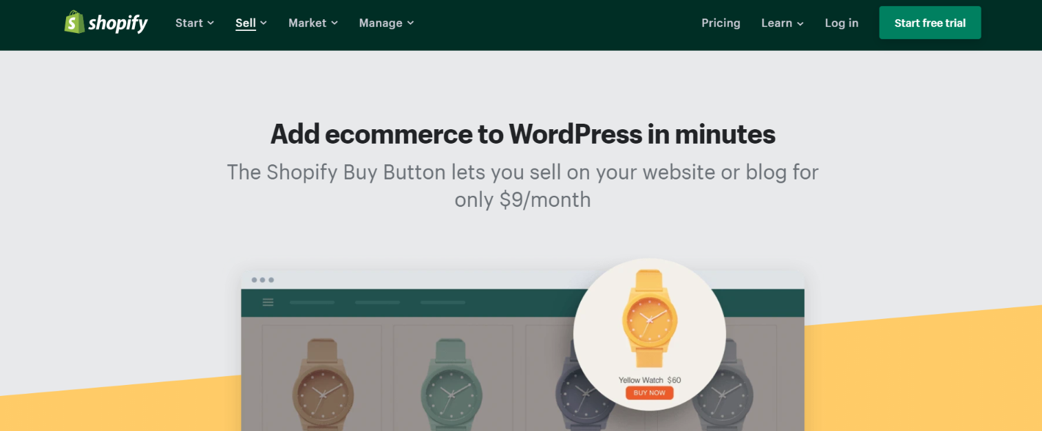 Shopify ecommerce plugin for Wordpress