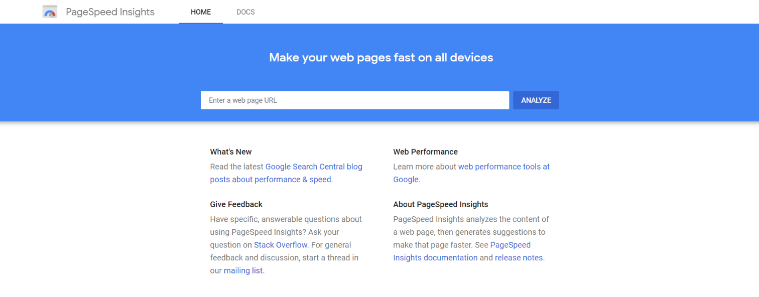 Google Pagespeed Insights