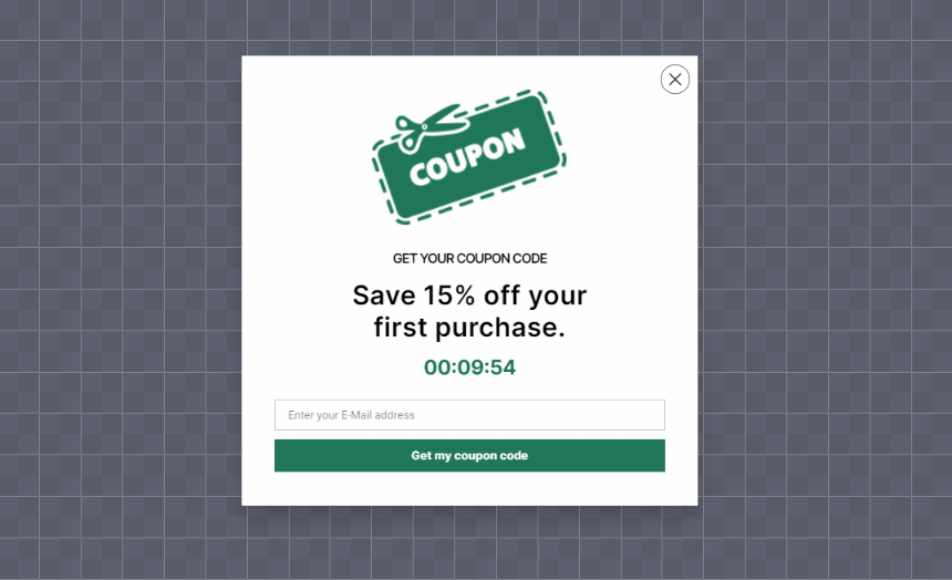 coupon popup