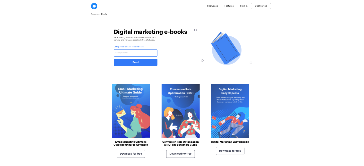 digital marketing ebook landing page example