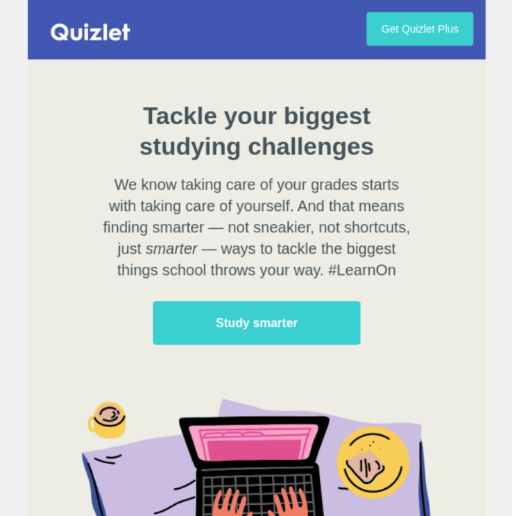 Quizlet amusing email example