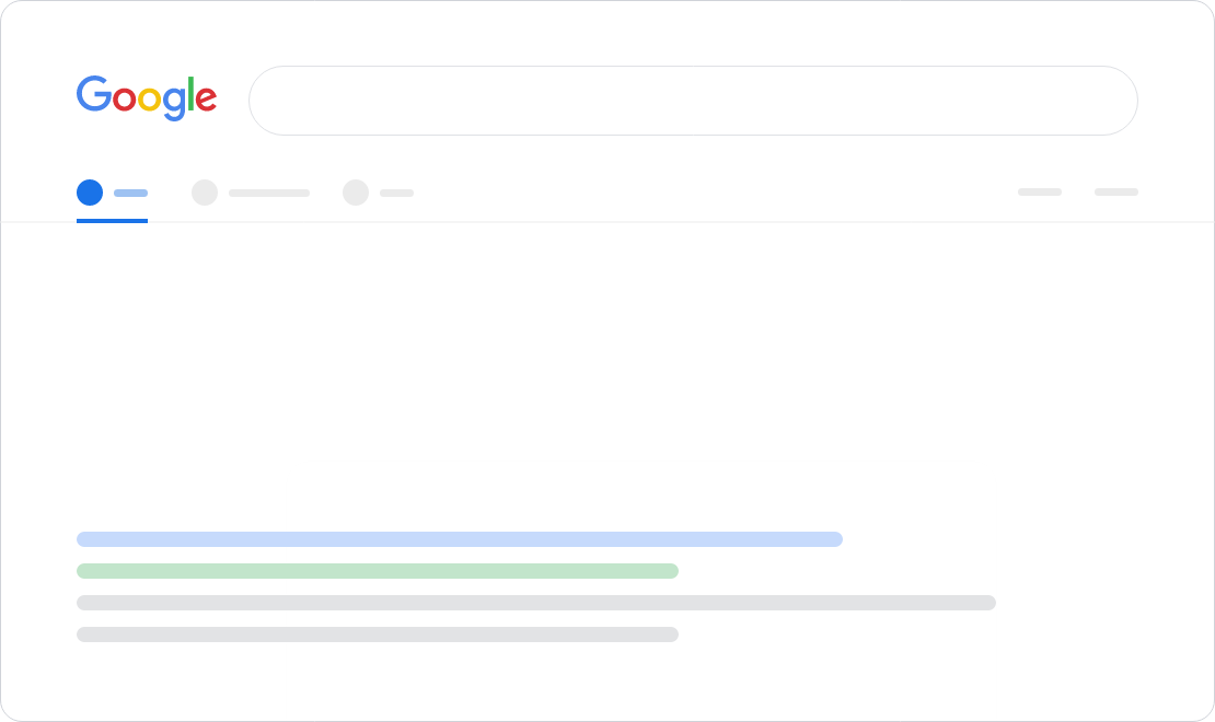 empty google search engine illustration