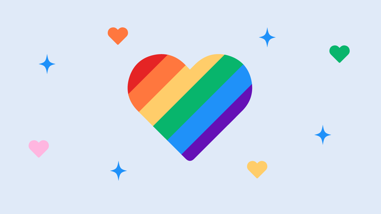 graphic with heart filled in with rainbow